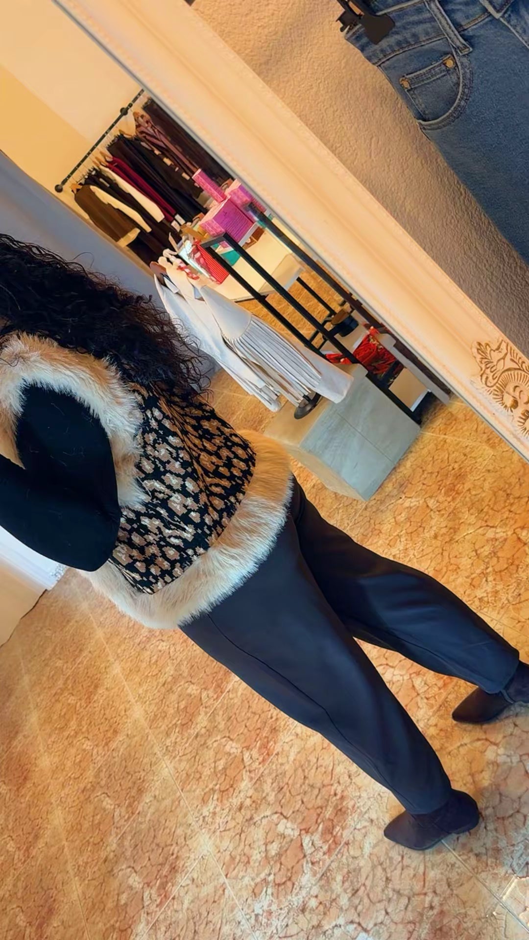 Chaleco pelo leopardo