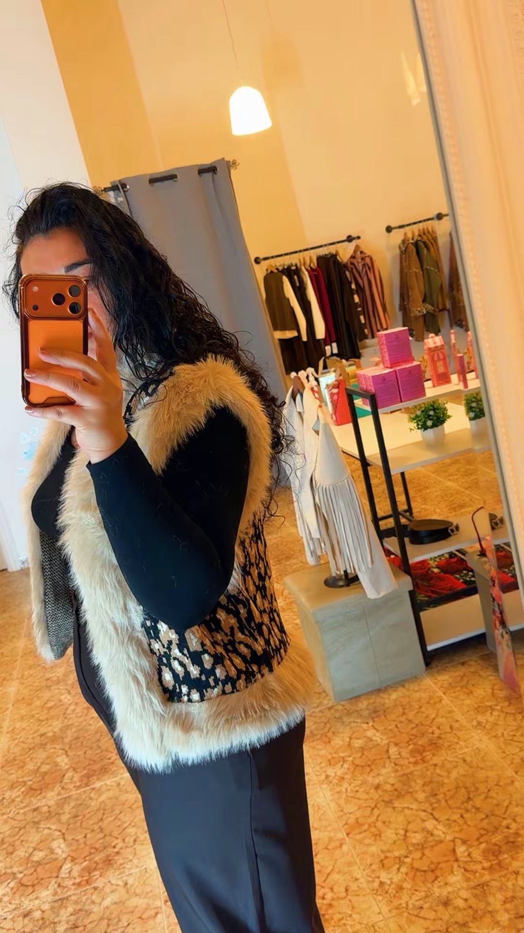 Chaleco pelo leopardo